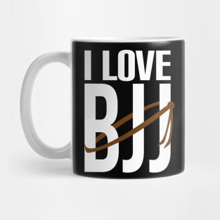 I love bjj brown belt Mug
